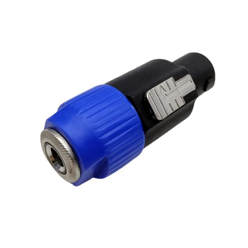 4 Pole Speaker Cable Plug to 65mm Converter Male to 14 Inch TS Female Adapter for Amplifiers and Large PA System