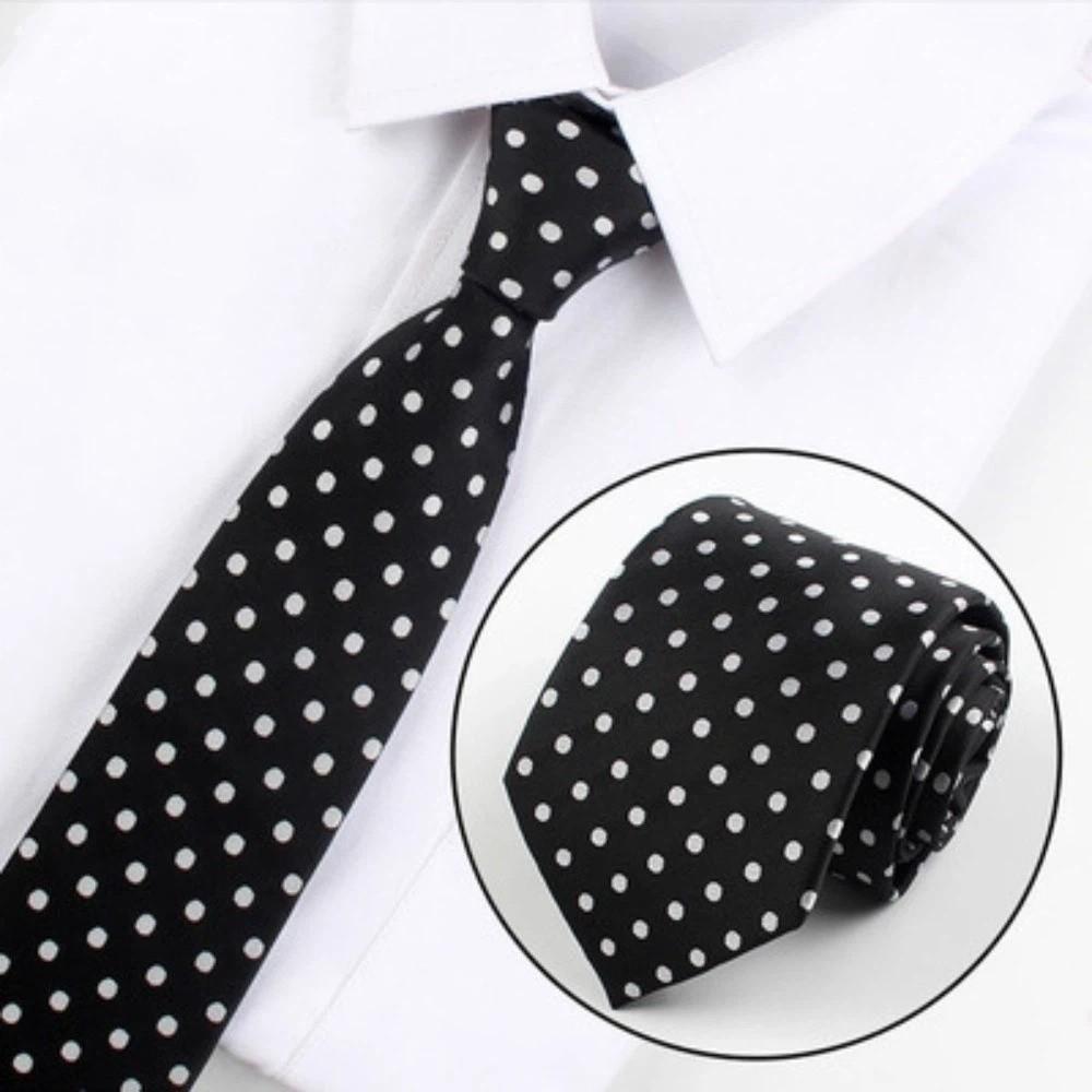 Modern Polka Dot Formal Necktie 8CM Width Business Necktie Groom Men Tie Party