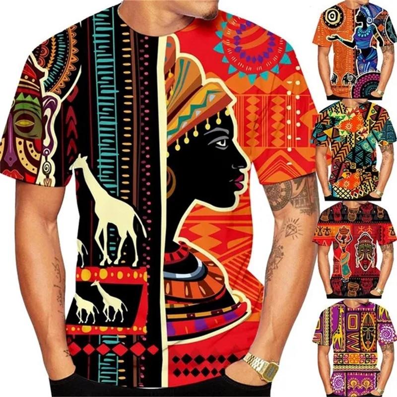 Summer Hot Sale 3D Print Africa Dashiki T Shirt For Men Plus Size Short-sleeved Round Neck Men's Tee Tops Streetwear Ropa Hombre