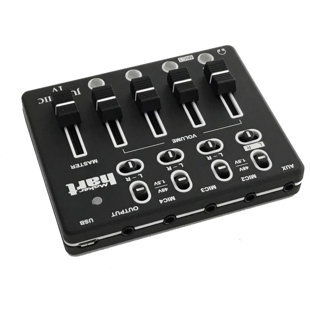 Maker Hart 4-Channel Mic Mixer Just Mic 4 USB 48V