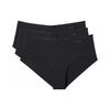 Solid Color Logo Embroidered Print Underwear 3-Pack Women Underwear Black 1325616-001