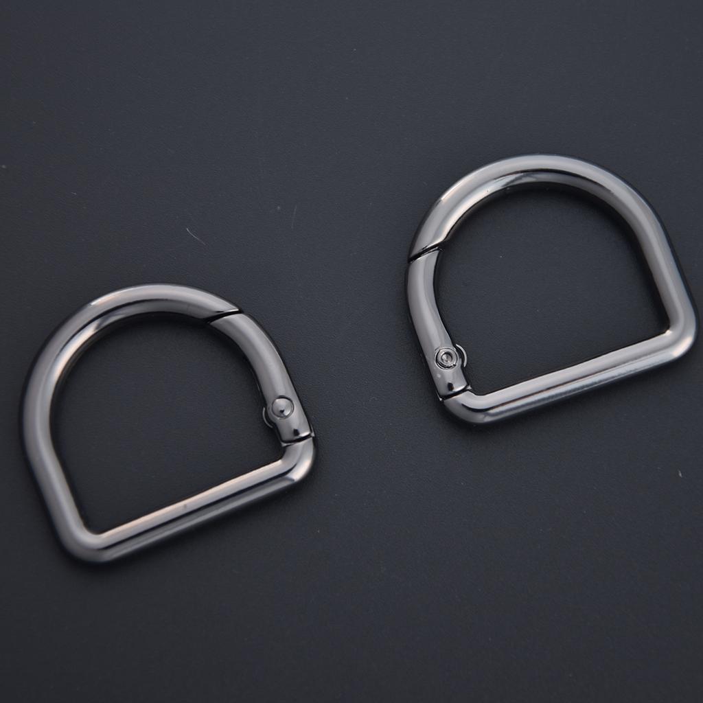 5pcs D Ring Openable Metal Buckles Bag Luggage Strap Connecting Clasp Spring Keyring Hardware Accessories