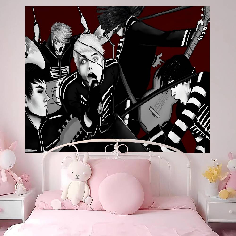 Band MMy CChemical RRomance MCR Hanging Bohemian Tapestry Hanging Tarot Hippie Wall Rugs Dorm Home Decor