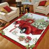Рождественский ковер с красным грузовиком и снеговиком для декора гостиной, ковер большой площади для диванного столика, игровой комнаты, детской, противоскользящий коврик для пола