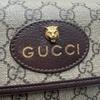 [Pre-Owned] Neo Vintage Series Gold Foil Logo Monogram Tiger Head Decorative Striped Shoulder Strap Canvas And Leather Messenger - Very Good #1JM4MRC