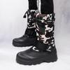 Мужские зимние теплые ботинки для снега, резиновые походные ботинки, камуфляжные сапоги до колена, водонепроницаемые, большого размера
