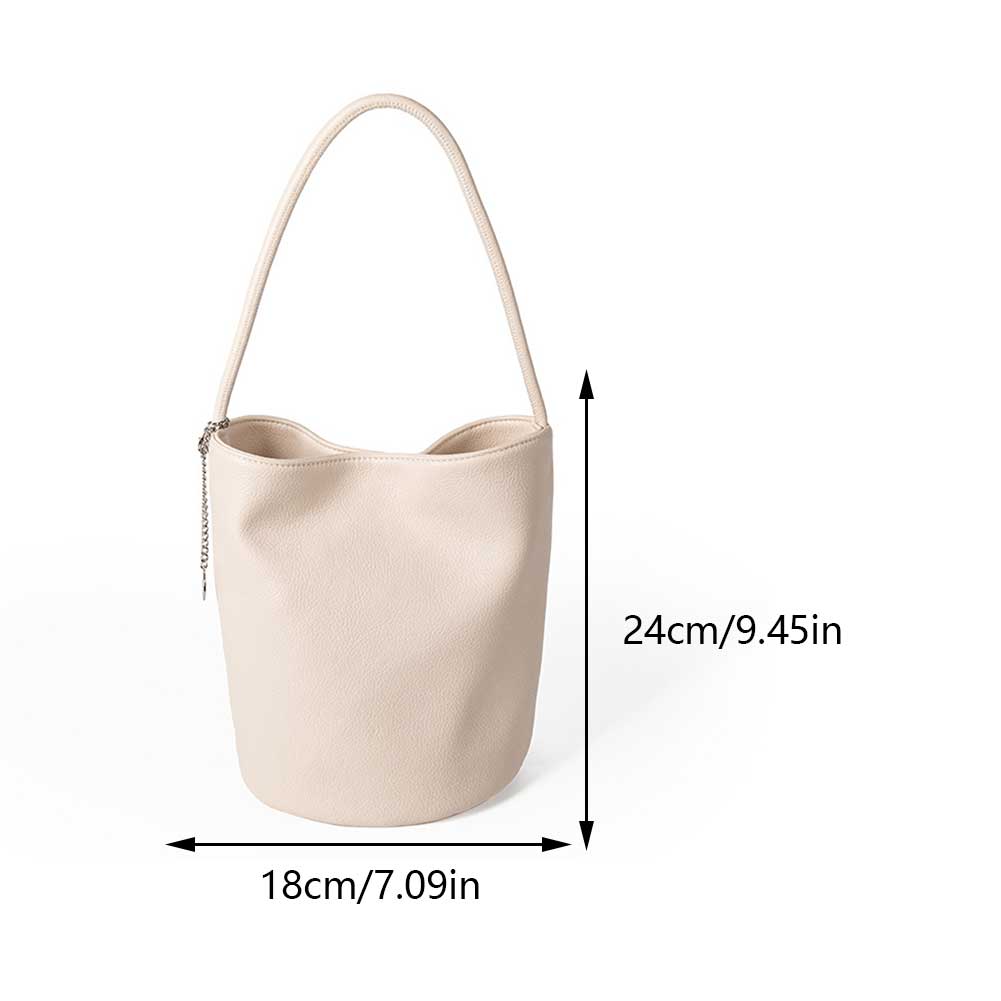 Женская сумка-ведро из искусственной кожи, модная сумка на плечо, дизайнерская сумка на плечо большой емкости, однотонная стильная большая сумка для путешествий на открытом воздухе