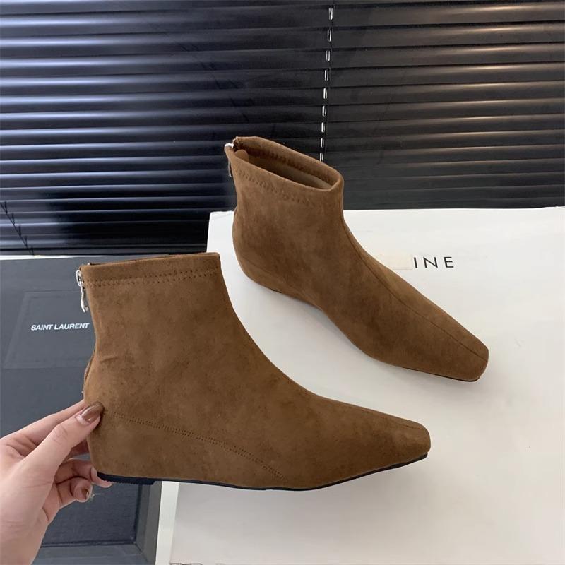 Fashion Leopard Women Ankle Boots Elegant Flats New Suede Shoes Designer 2025 Winter Trend Fashion Snow Boots Party Brand Woman Botas