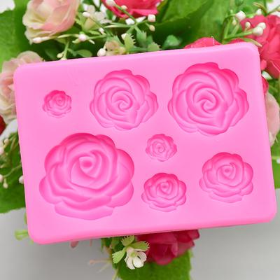 Силиконовая форма для помадки Rose Flower, инструменты для шоколадной формы
