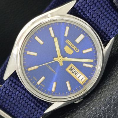 ВИНТАЖНЫЕ МУЖСКИЕ ЧАСЫ SEIKO 5 AUTOMATIC 7S26A APAN С СИНИМ ЦИФЕРБЛАТОМ a702606-1