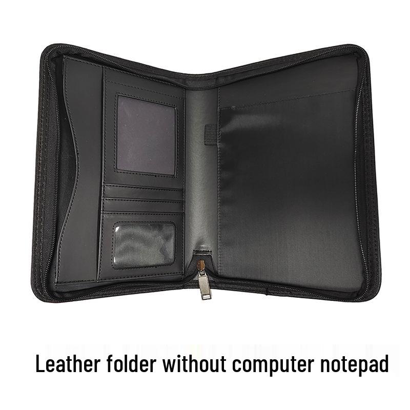 Современная многофункциональная PU бизнес-папка формата А5 на молнии, с калькулятором и зажимом для документов менеджера по продажам, готовая к нанесению логотипа