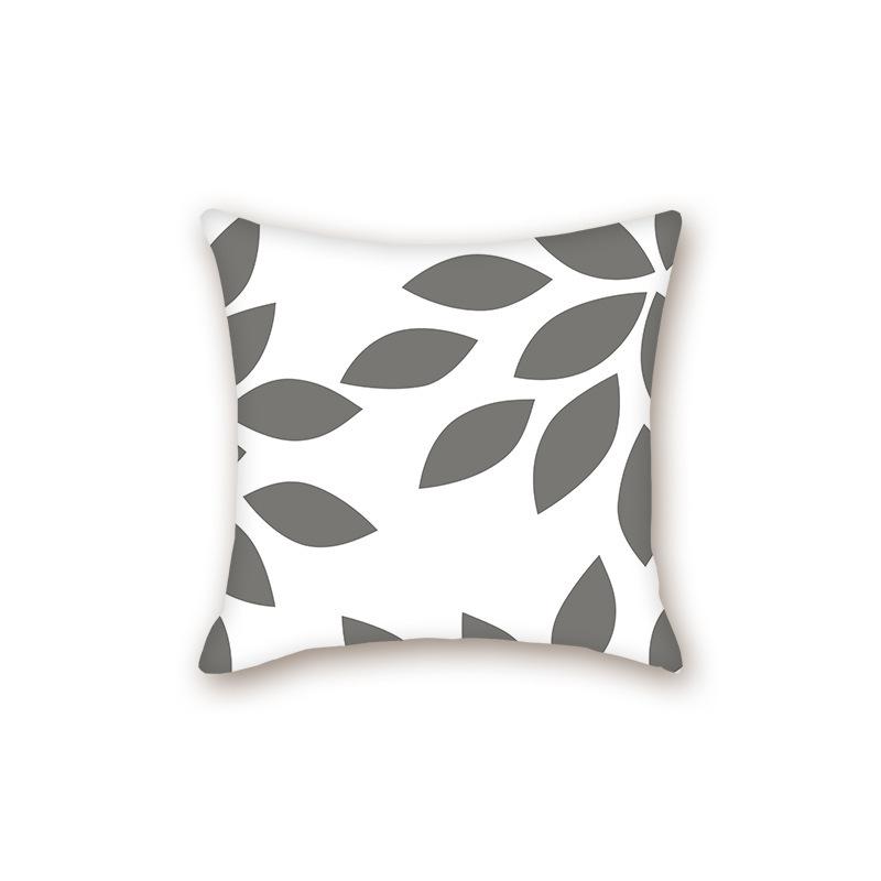 New Modern Simple Leaf Series Sofa Cushion Pillow Case Bedside Bedroom Backrest Pillow