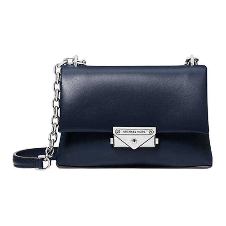 Michael Kors Mk Cece Silver Hardware Push Lock Crossbody Bag Small Women crossbody bag Navy-Blue 35F3S0EC5O-NAVY