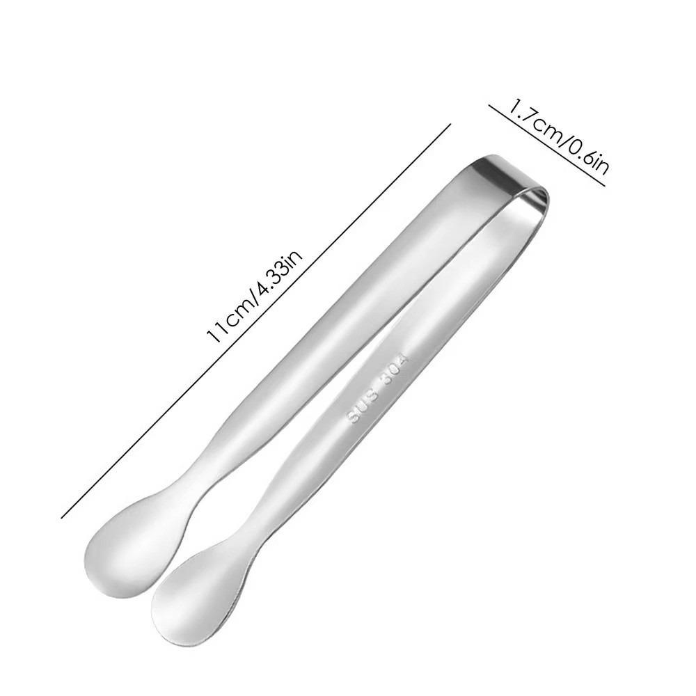 Thickened Sugar Cube Tongs Stainless Steel Ice Clamp New Snack Tongs for Bar Buffet Coffee Bar