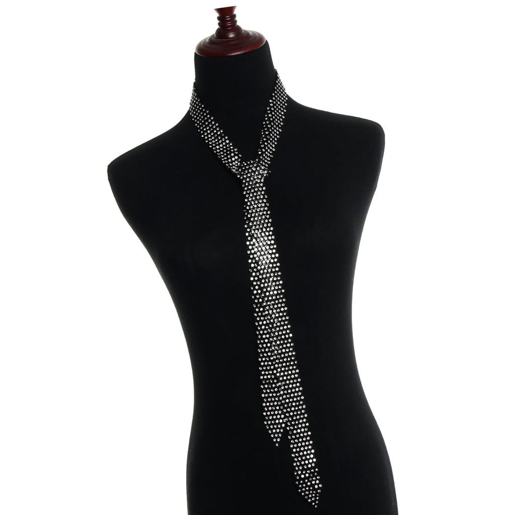 Sparkling Sequins Tie Fashion Unisex Rhinestones Bowtie Fashionable Neckwear for Costume Parties and Carnivals