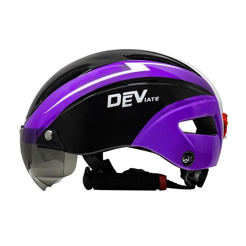 Bike Helmet with Light Goggles Cycling Bike Helmet Mountain Bike Helmet with Goggles