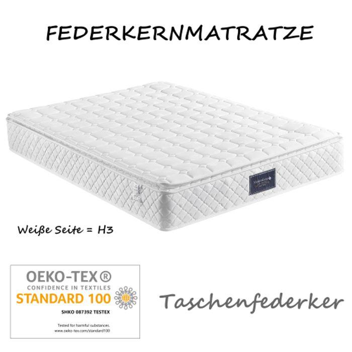 Lit double - MUVOE - 140 x 200 cm - 2 tiroirs - Matelas inclus - Design contemporain