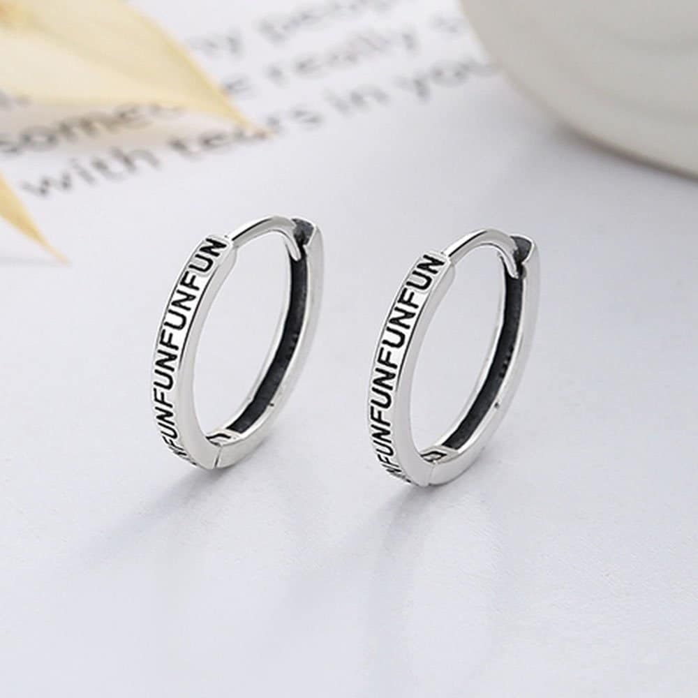 Silvermoon925 Silver 925 Earrings Fun & Fun Ring E034 One-Touch Ring
