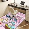 1pc Bunny, LABUBU, Food Office Carpet Soft Polyester Entrance Carpet Washable Non-slip Machine Washable Indoor Carpet Table Entrance Home De