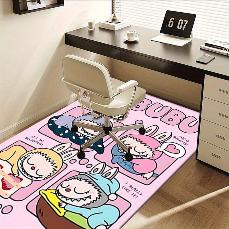 1pc Bunny, LABUBU, Food Office Carpet Soft Polyester Entrance Carpet Washable Non-slip Machine Washable Indoor Carpet Table Entrance Home De