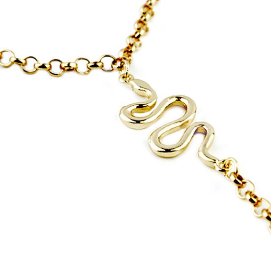 Рабский браслет Змеиный дизайн Регулируемый женский браслет с кольцом на палец