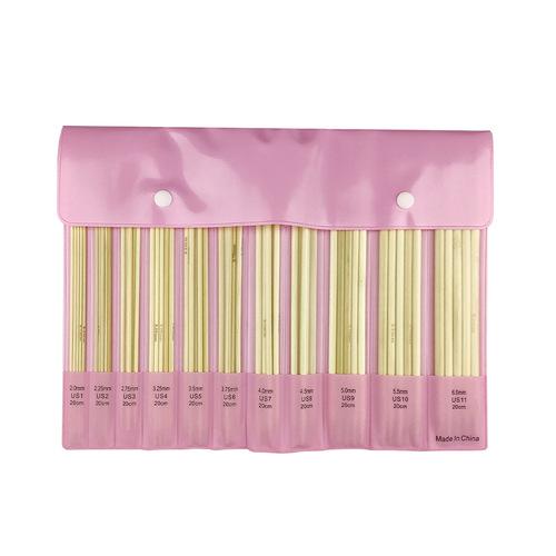 55 шт./1 комплект спицы для вязания свитера с двойным кончиком 7,87 дюйма набор спиц из нержавеющей стали 2,5-6,0 мм