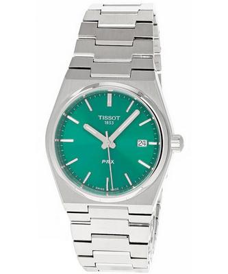 Часы унисекс PRX T-Classic из нержавеющей стали с зеленым циферблатом T137.210.11.081.00 100M