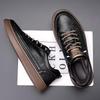 Men's Genuine Leather Casual Shoes 2023: Trendy, Soft-Bottom, All-Match Sneakers for Spring and Autumn