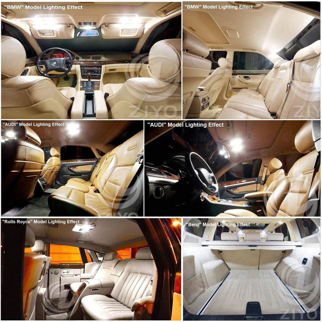 ZIYO LED Interior Light Kit Replacement for BMW E90 E91 E92 E93 3 Series 2005-2013, 6000K Xenon White LED Dome Light Bulbs Upgrade Error Free (BMW