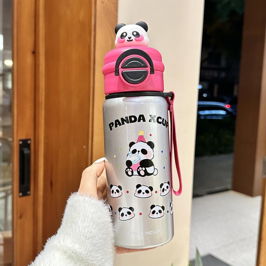 Термос-чашка для девочек, новая, для студентов высокого уровня внешности, с соломинкой, переносная, сопровождающая летняя кружка для холодной воды