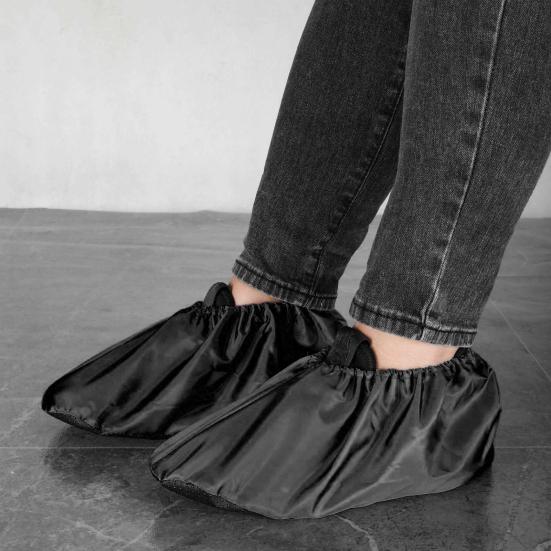 1 Pair Waterproof Shoe Covers Reusable Foldable Not-Slip Rain Boot Covers Wear Resistant Shoe Protector Overshoes