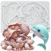 Mermaid Silicone Mold Dolphin Fondant Molds Cake Decorating Tools Cupcake Topper Candy Resin Clay Chocolate Gumpaste Mold