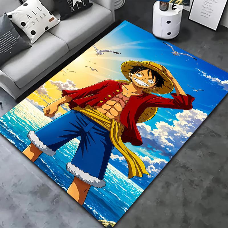 Ковер с изображением Манки Д. Луффи из One Piece для гостиной, спальни, дома, украшение дивана, нескользящий коврик для детской игры