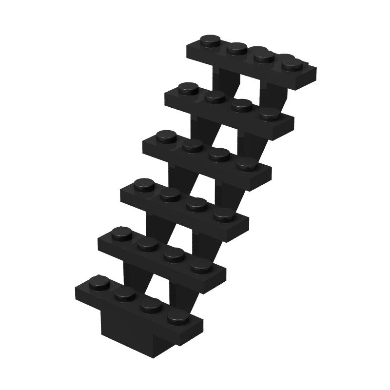 DomesticMOCSplicing Building Blocks Parts Compatible with LE-GO30134 7x4x6Stairs Building Scene
