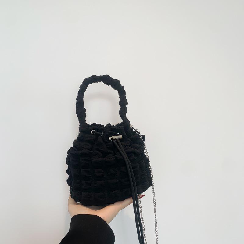 Милая свежая сумка-пузырь, модная новая стильная плиссированная сумка через плечо, индивидуальная сумка Ins Bucket для женщин