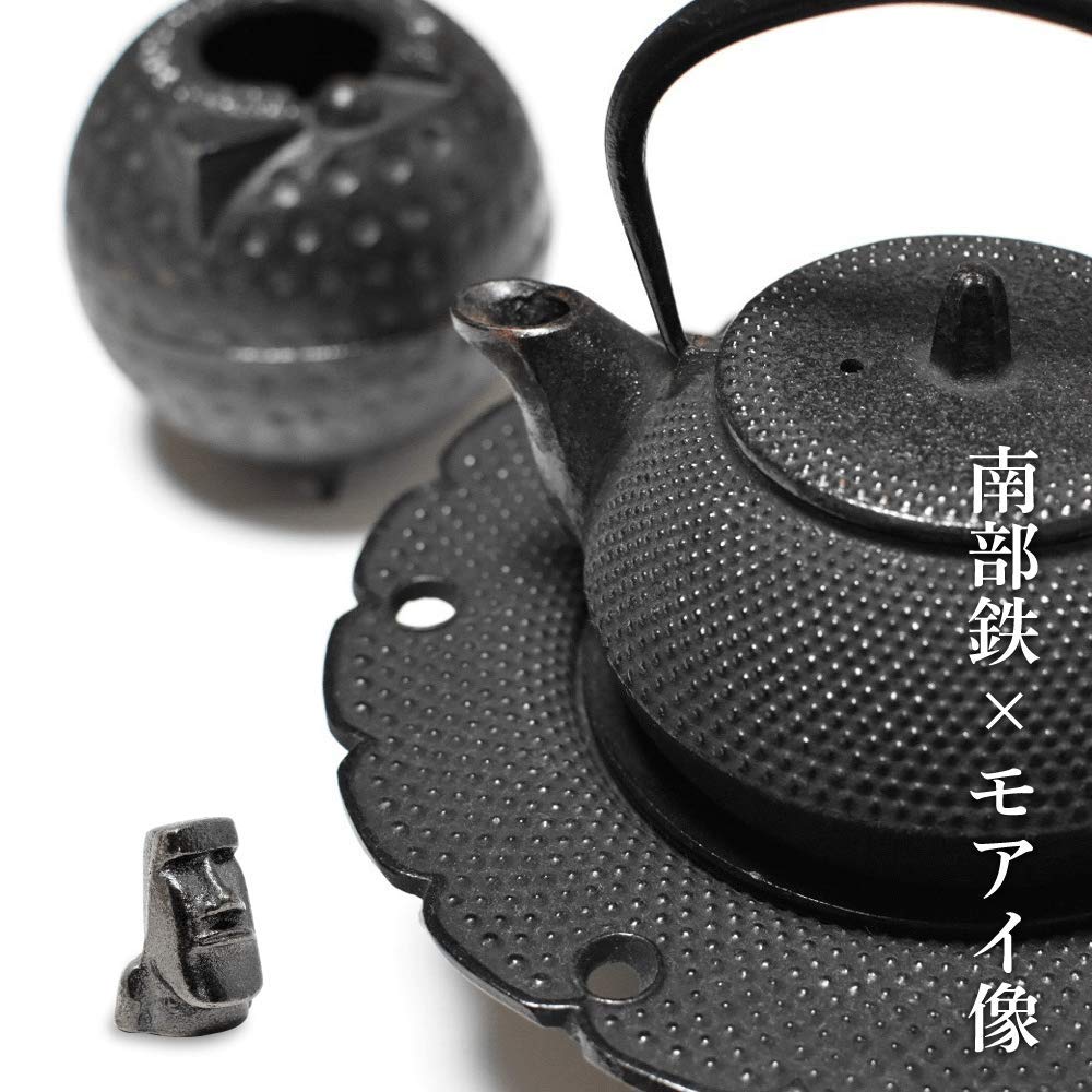 Minamisanriku Moai Family Iron Replenishment The Iron Egg Moai Statue Nanbu Ironware Made in Japan Cooking Utensils Health Goods Press Dady Figure