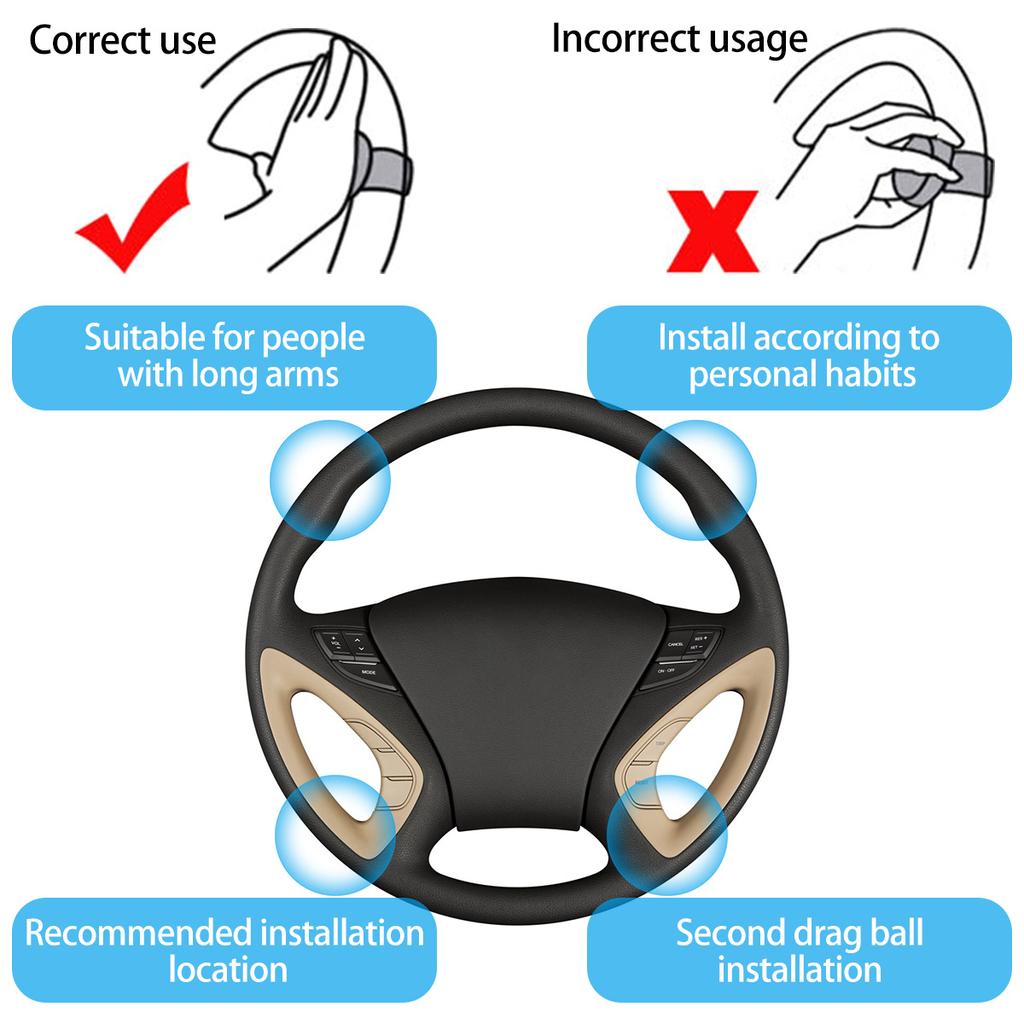 Steering Wheel Spinner Knob Universal Steering Wheel Booster Spinner Knob Rotating Car Turning Steering Wheel Ball Handle with