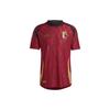 Adidas Бельгия 2024, домашний аутентичный трикотаж Team Coll, бордовый, мужская уличная одежда IM8440