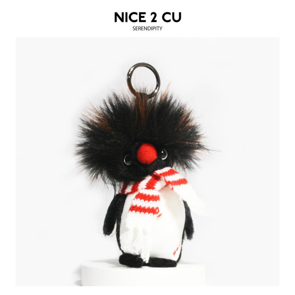 Cute Frizzy Hair Scarf Penguin Fun Backpack Pendant Multiple Styles Doll Keychain Decoration Plaything Animation Periphery Surprise Present