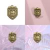 And Unique Collectible Cartoon Character Brooch Retro Bronze Shield Letter Badge Metal