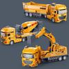 Truck Car Engineering Truck Model Simulation Mixer Truck Toys Excavator Model Toy  Kids Toy