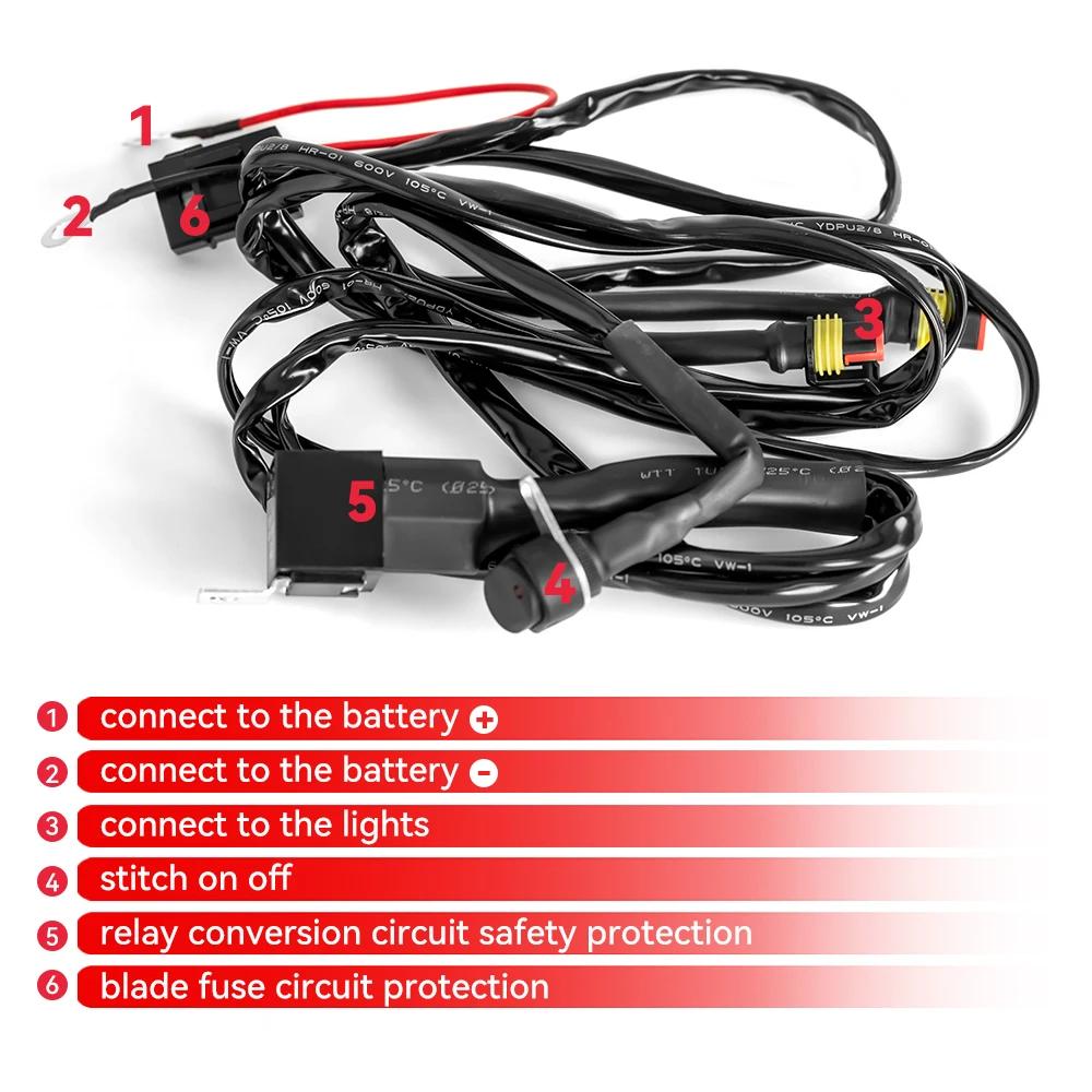 Аксессуары для мотоциклов Светодиодная противотуманная фара Жгут проводов Реле Провод для BMW R1200 GS /ADV F800GS Мотоциклетная вспомогательная лампа