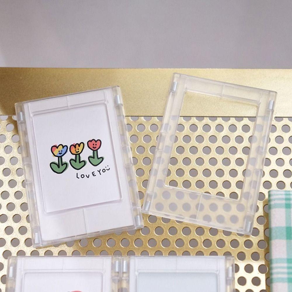 Acrylic Photo Frame 3-Inch Card Display Stand Card Case Picture Frames for Polaroid Photo Picture