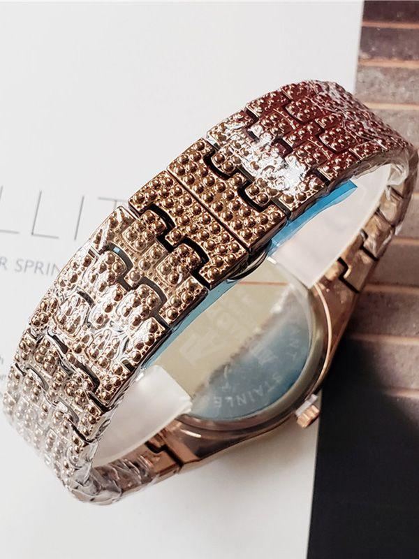 Мужские часы Полностью инкрустированные бриллиантами Мужские часы Роскошные кварцевые часы