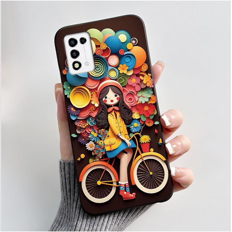 For ZTE Libero 5G III,  A202ZT Soft Silicone Black Case For ZTE Libero 5G II, A103ZT Popular Pattern Panda Shockproof Shell