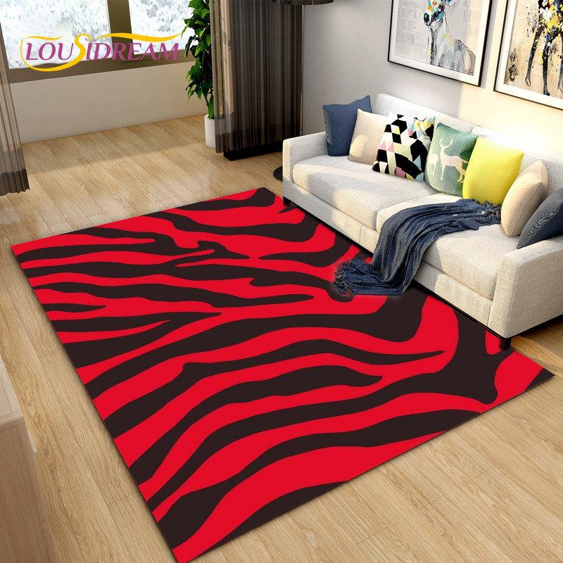Большой ковер 3D Color Series с зебровым узором, ковер для гостиной, спальни, кухни, придверный коврик для декора, нескользящий коврик для пола