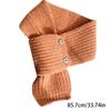 Elegant Knitted Scarf with Functional Buttons for Daily Wear Fashion Crossed Neck Warmer Wrap Scarf for Women Windproof