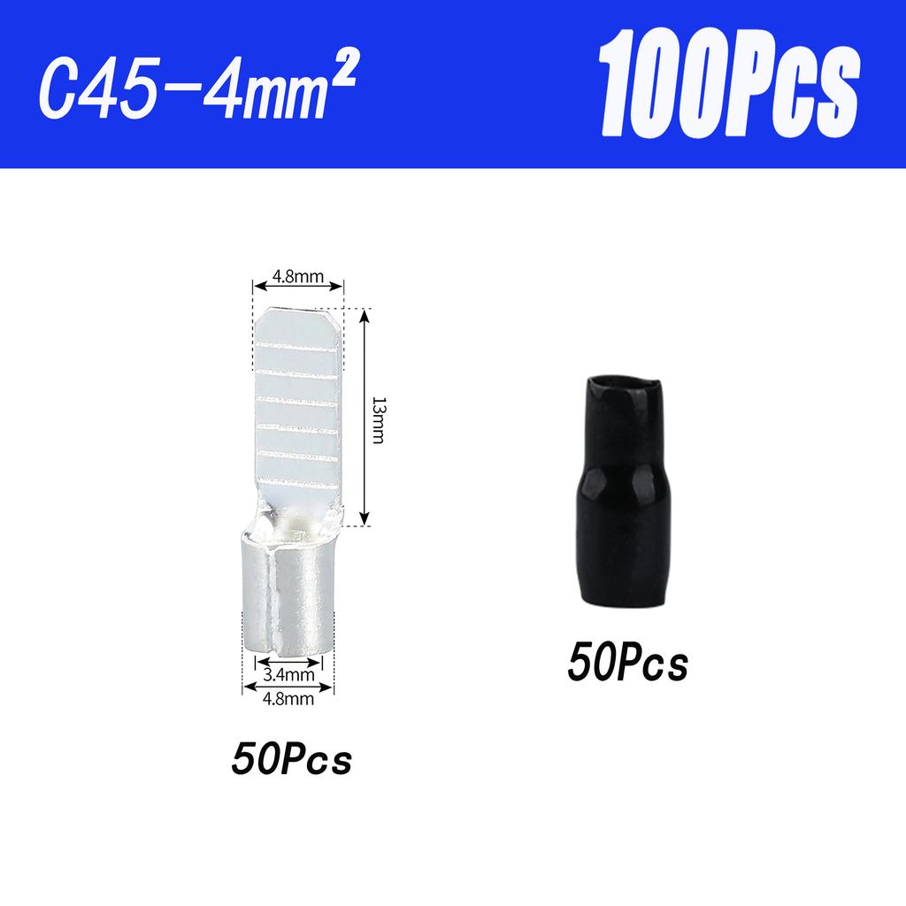 Really Copper Circuit Breaker Plug Pin Crimp Terminal C45-1.5 2.5 4 6 10 16 25 35 50 Mm² C45 Air Switch Connector100/50/20/10Pcs