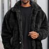 Зимняя куртка однотонная плюшевая утолщенная теплая мужская куртка для повседневной носки