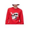 Karl Lagerfeld Urban Street Commuting Party Light Luxury Cartoon Print Round Neck Long Sleeve Pullover Sweatshirt Women sweatshirt Red 230W1809496